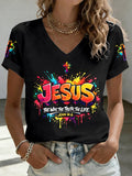 Women's Faith V-Neck Short-Sleeved T-Shirt