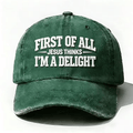 "I Am a Happy Person" Printed Baseball Cap (Unisex)