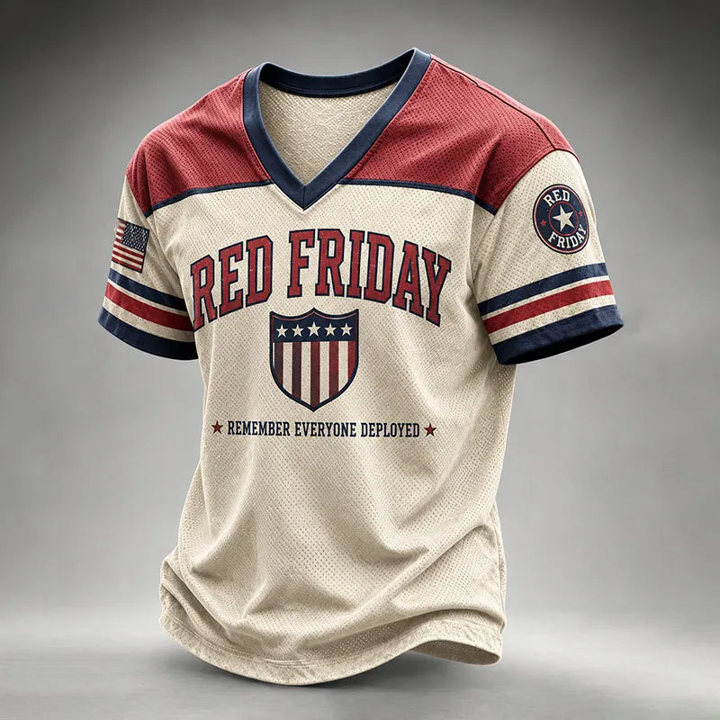Red Friday Veteran V-Neck Jersey