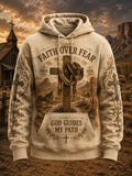 Men’s Western Vintage Faith Print Hoodie