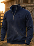 Men'S Casual Faith-Print Sweatshirt