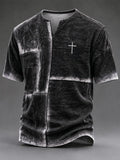 Men's Vintage Faith Faux-Linen T-shirt