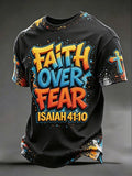 Men'S Faith Over Fear Print T-Shirt