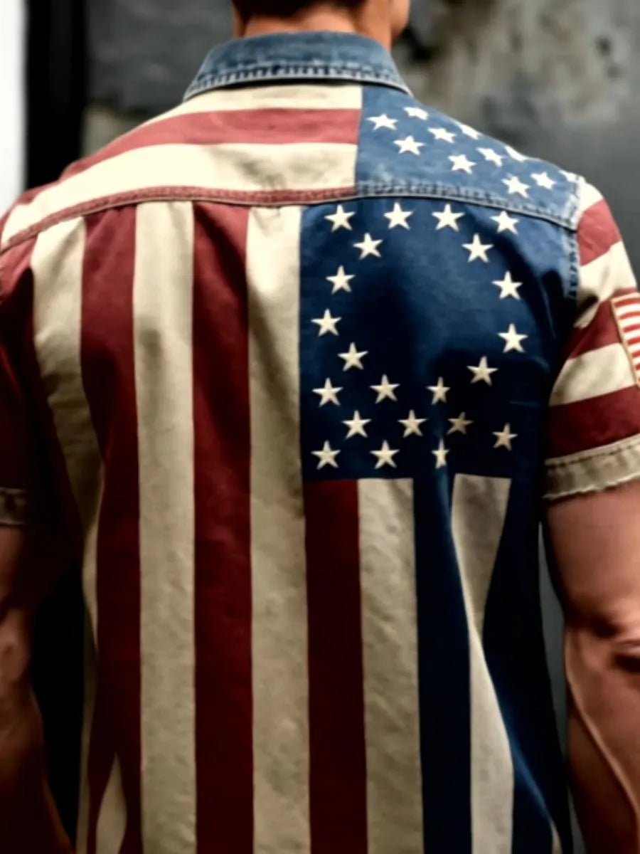 Men'S 250Th Anniversary National Print  Shirt