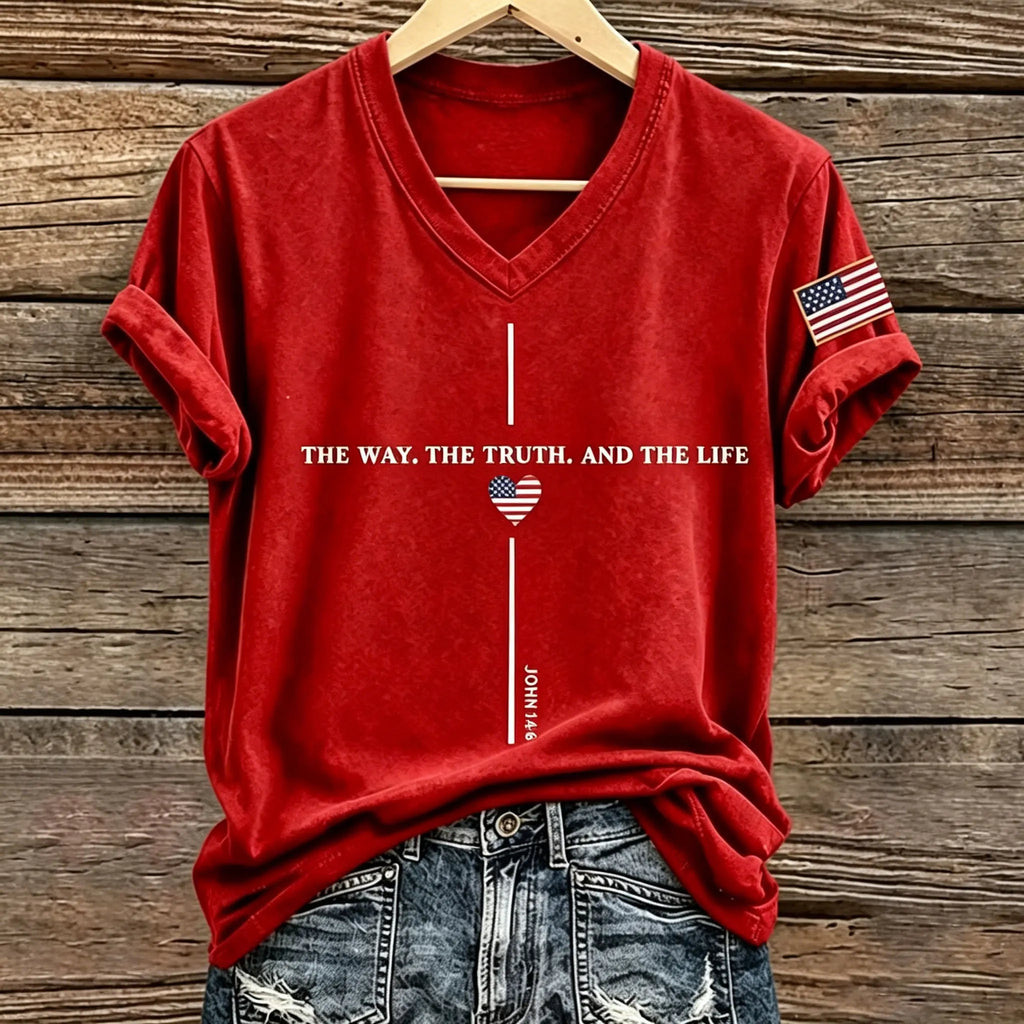 Women's Faith Casual Printed Short-Sleeve T-shirt