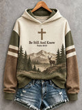 Women's Be Still And Know Psalm 46:10 Printed Sweatshirt