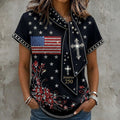 Women's USA 250th Anniversary Art Print Casual Shirt