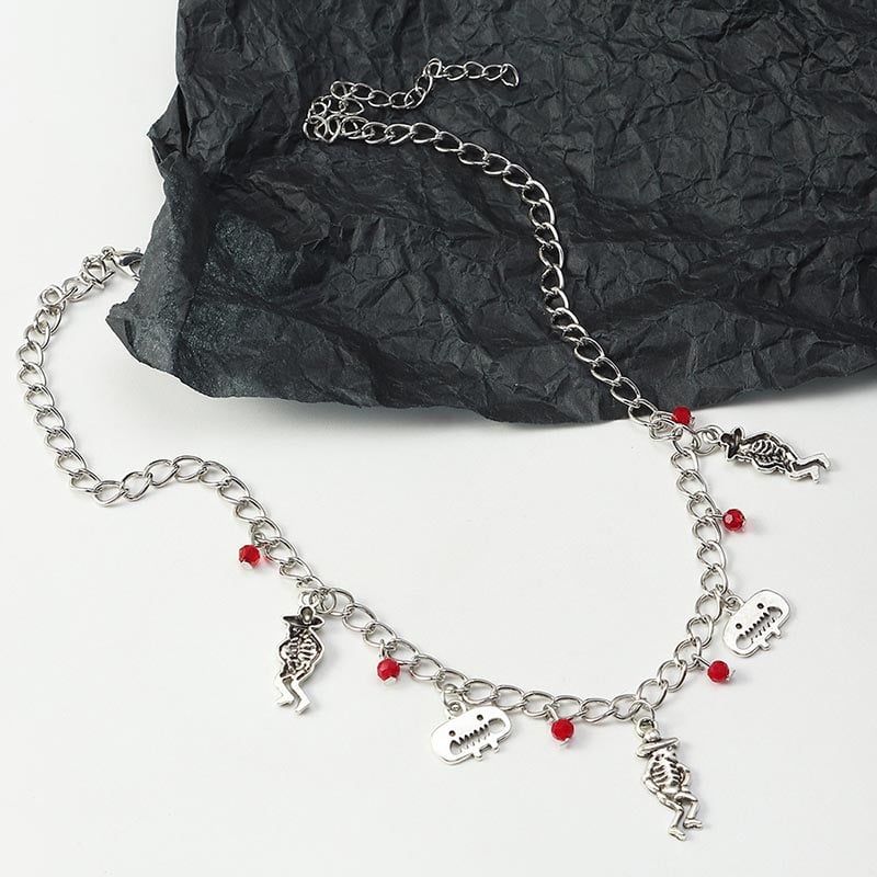 Fashionable Personalized Creative Funny Animal Multi-Element Design Necklace