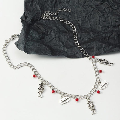 Fashionable Personalized Creative Funny Animal Multi-Element Design Necklace