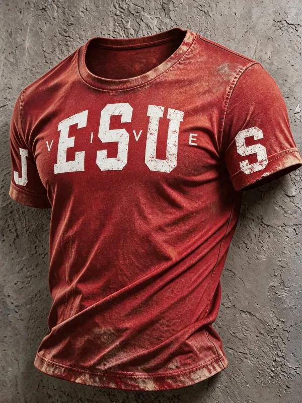 Men's Casual Faith Printed T-Shirt