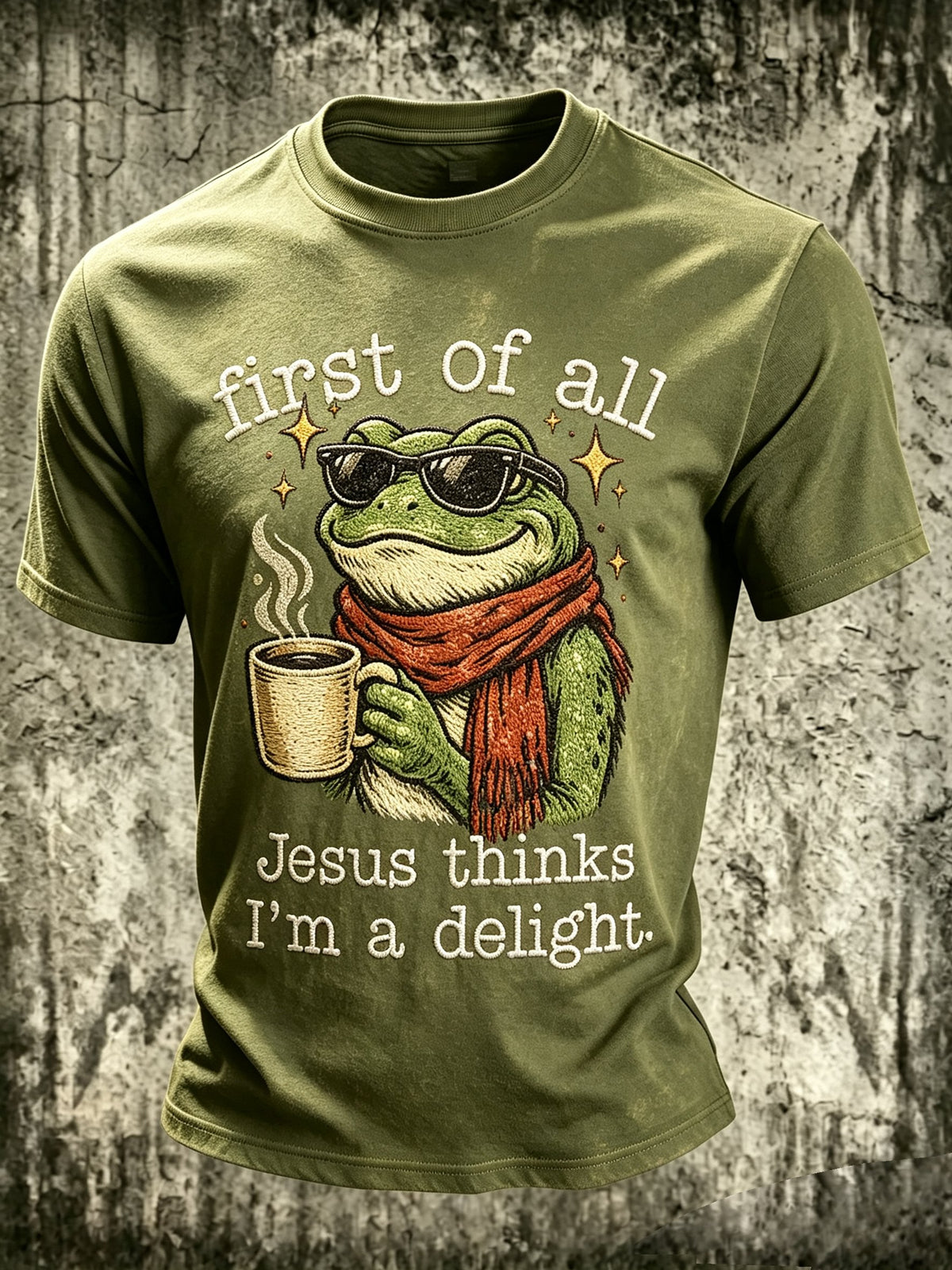 Men's Fun Frog-Print Top