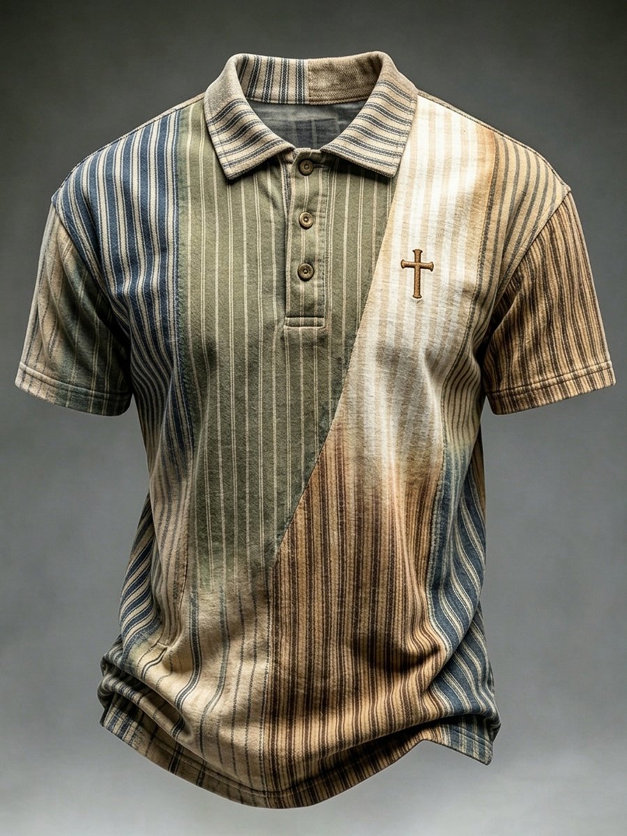 Men's Retro Faith Short-Sleeve Polo Shirt