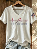 Women's Faith Print Top