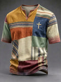 Men's Vintage Faith Faux-Linen T-shirt