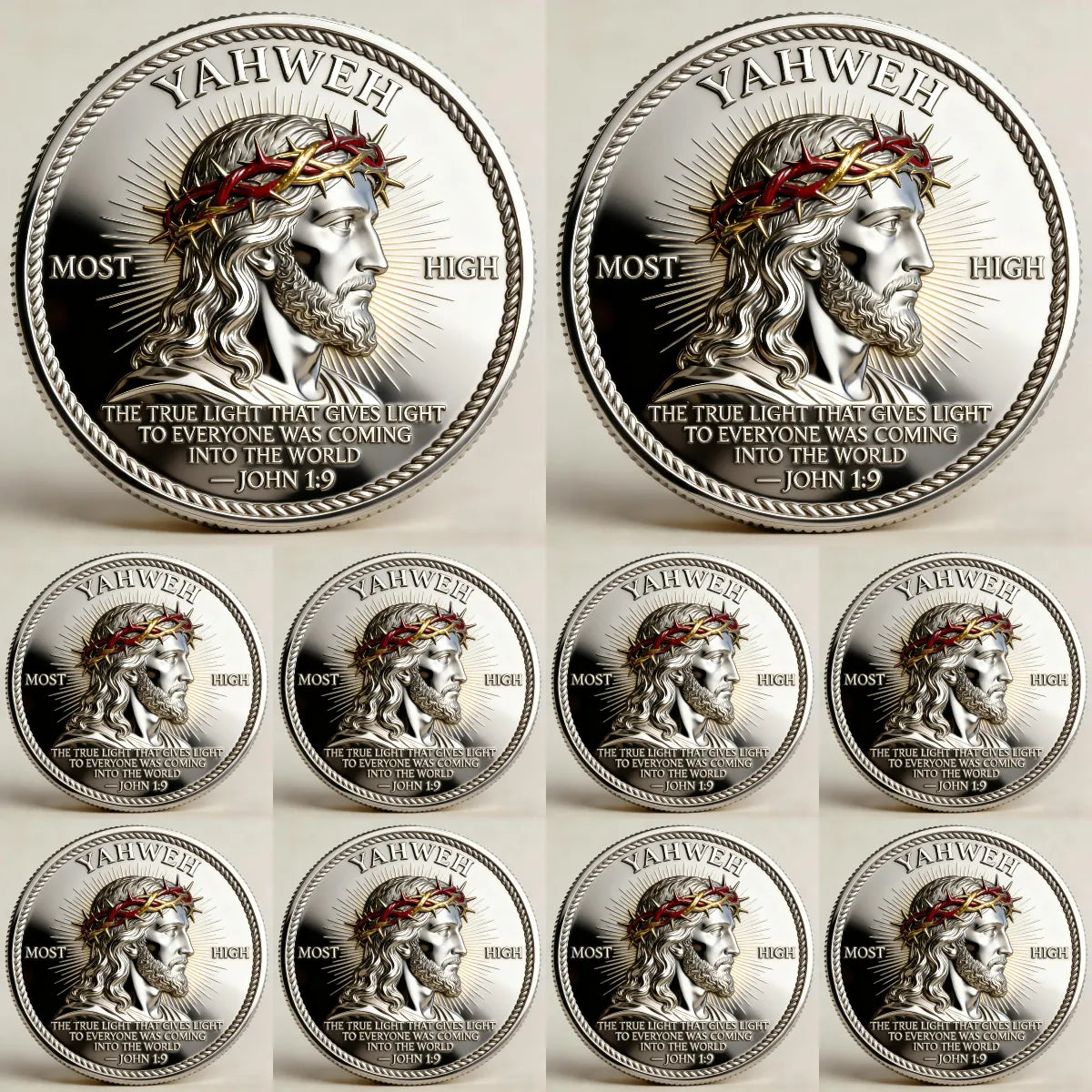 🏆Flash Sale 60% OFF - 🙏“Yahweh – The Living Light” Faith Commemorative Metal Medal