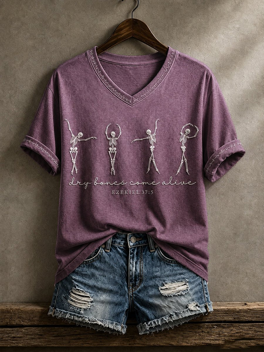 Women's Print Round Neck T-shirt