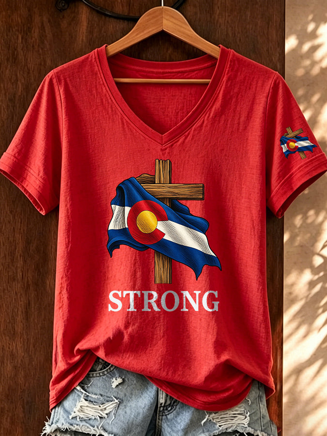 Women'S Casual Colorado Strong T-Shirt