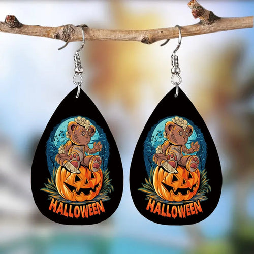 Halloween Gothic Ghost Pumpkin Earrings