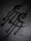 Halloween Atmosphere Black Moon Earrings