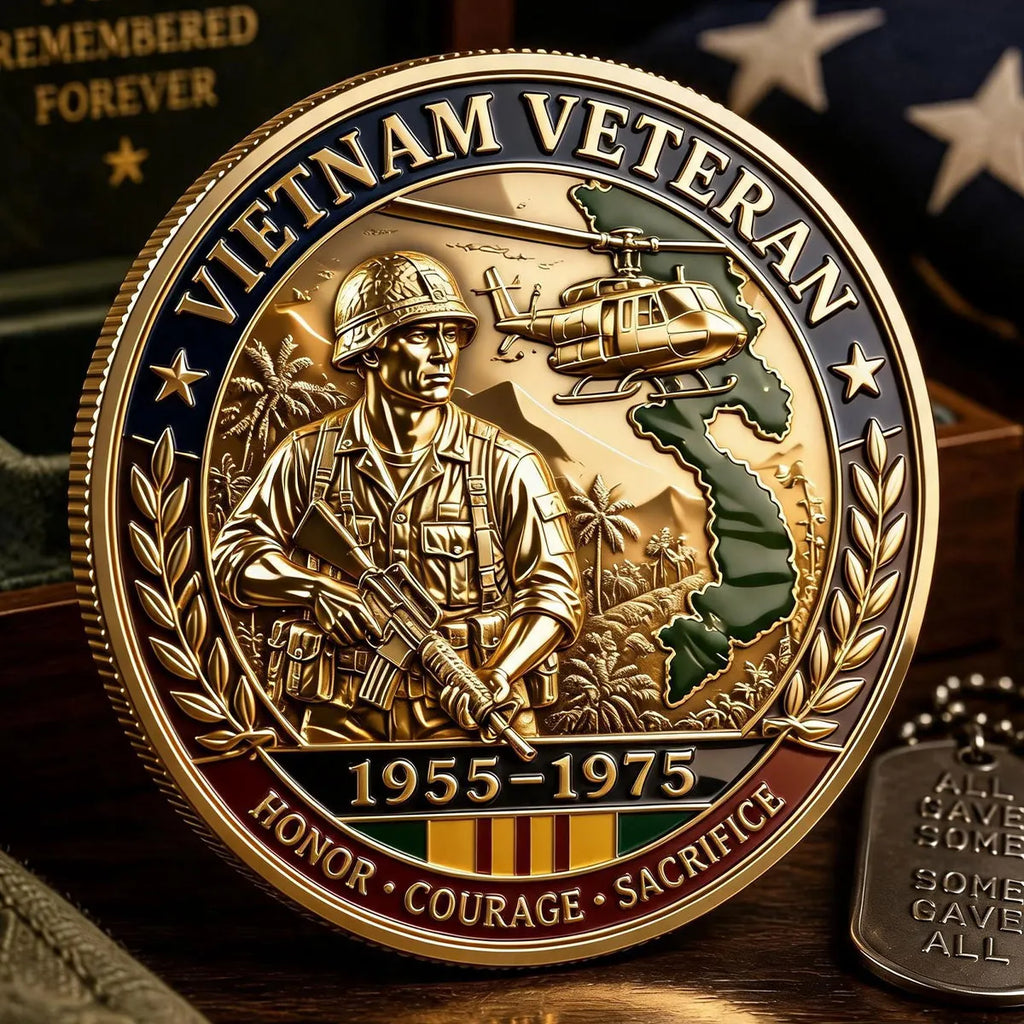 Vietnam Veteran Commemorative Metal Medal