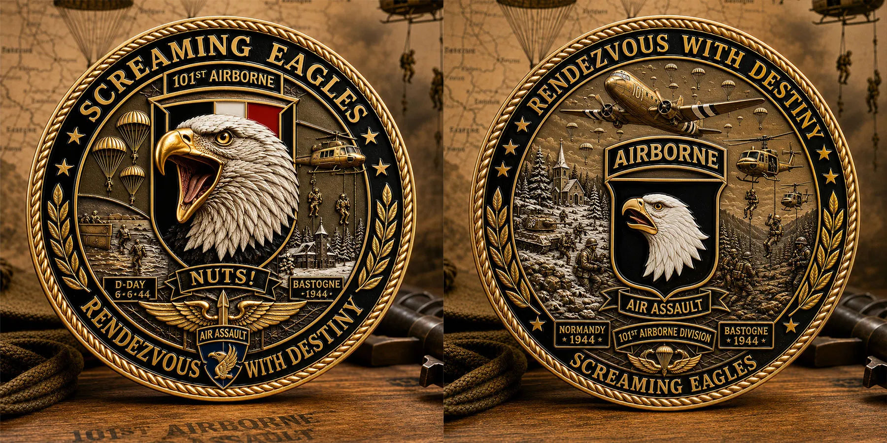 Screaming Eagles Airborne Legacy Commemorative Metal Medal