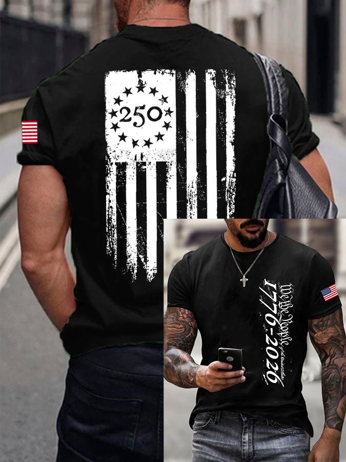 Men's America 250th Anniversary We The People Print T-Shirt