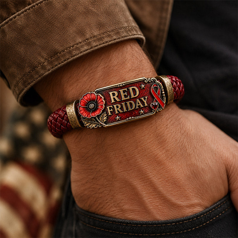 "Remembrance and Tribute" — RED FRIDAY Poppy Vintage Bracelet