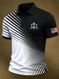 Men's Faith Cross Print Polo Shirt