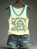 Women's “Some glad morning when this life is over, I'll Fly Away” Printed Tank Top