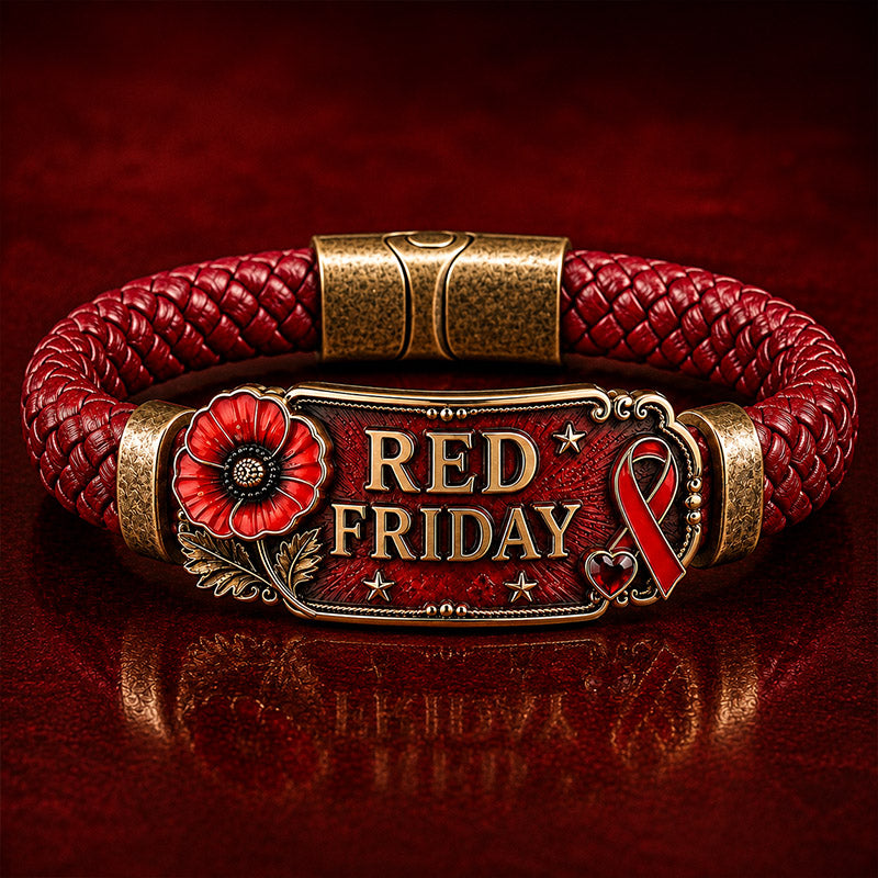 "Remembrance and Tribute" — RED FRIDAY Poppy Vintage Bracelet