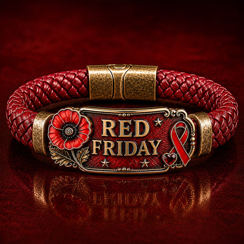 "Remembrance and Tribute" — RED FRIDAY Poppy Vintage Bracelet