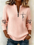 Women's Retro Faith Printed Sweatshirt