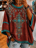 Women's Vintage Print Casual Shirt