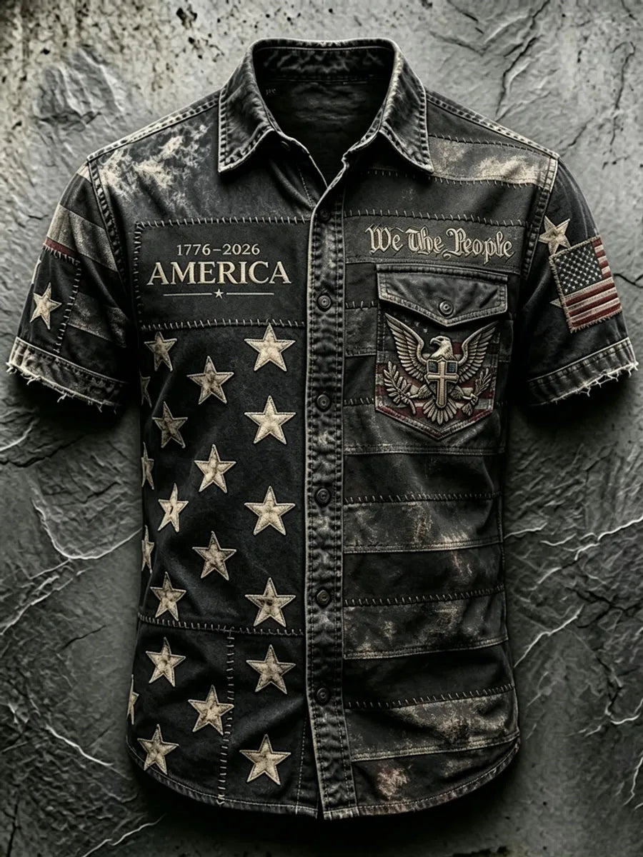 Men'S 250Th Anniversary National Faith Print  Shirt