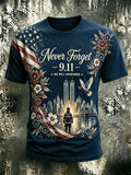 🕯️Men's 9.11 Never Forget Print Casual T-shirt