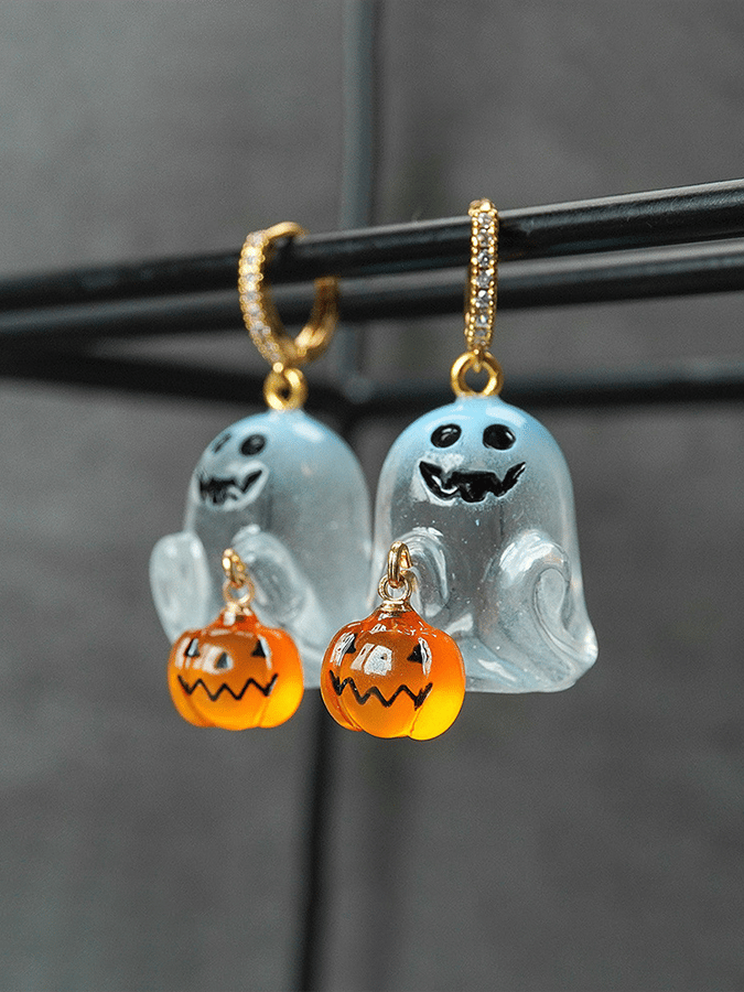 Halloween Ghost Diamond Earrings