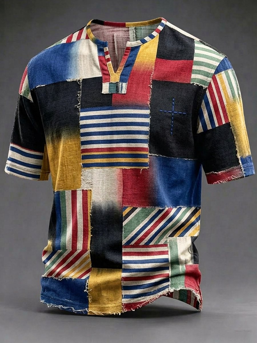 Men's Vintage Faith Faux-Linen T-shirt