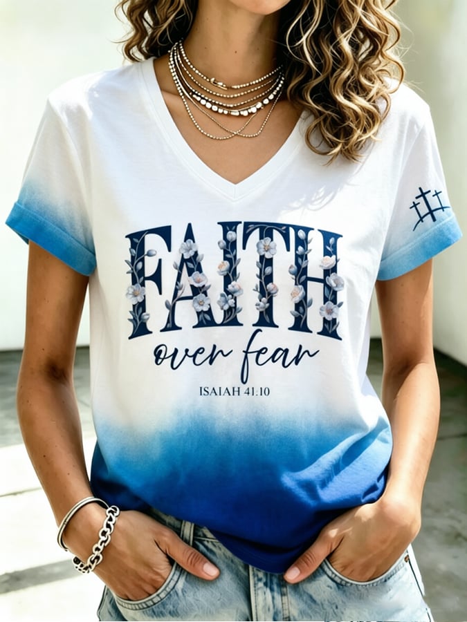 Women's Faith  Printed Casual T-Shirt