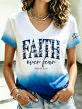 Women's Faith  Printed Casual T-Shirt