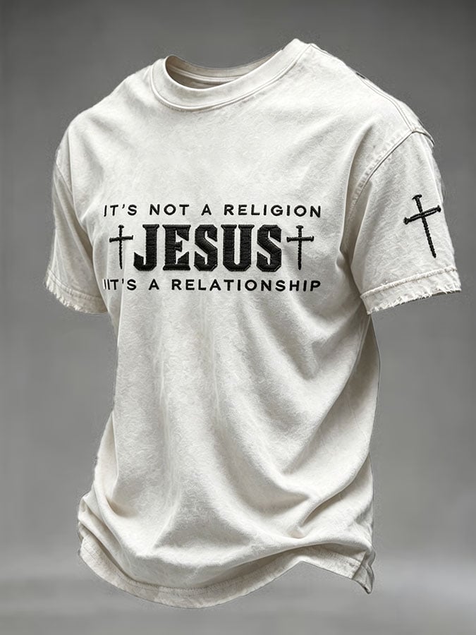 Men's Faith Cross-Print Short-Sleeve T-Shirt