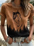 Women's Western Faith-Print Casual T-Shirt