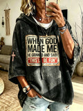 Women's "When God Made Me He Grinned And Said This'll Be Fun" Hoodie