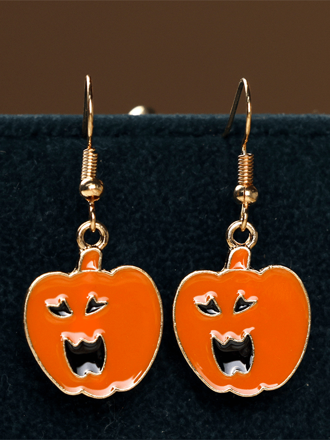Halloween Pumpkin Element Earrings