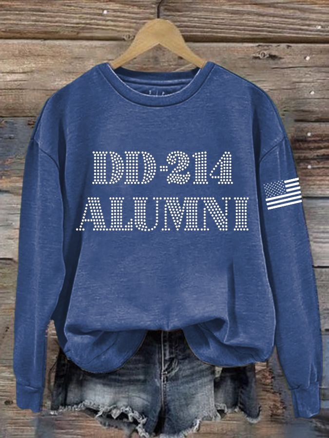 Women's Veteran's Wife Printed Sweatshirt