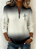Women's Faith Cross Gradient Sweatshirt