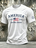 Men's Retro Print Short-Sleeve T-Shirt