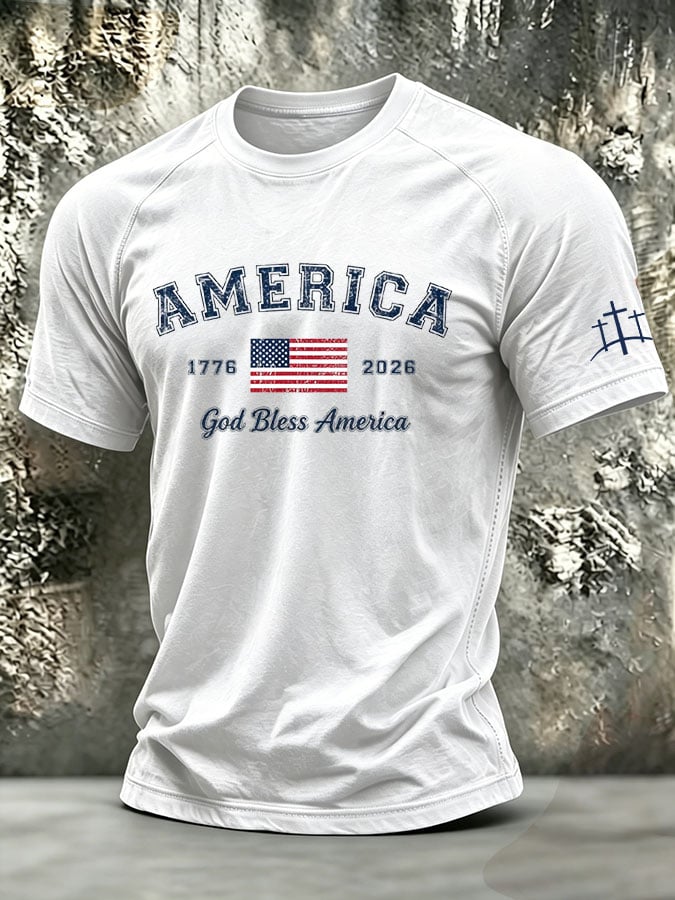Men's Retro Print Short-Sleeve T-Shirt