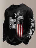 Men's Retro Faith Printed Casual Long-Sleeved Top