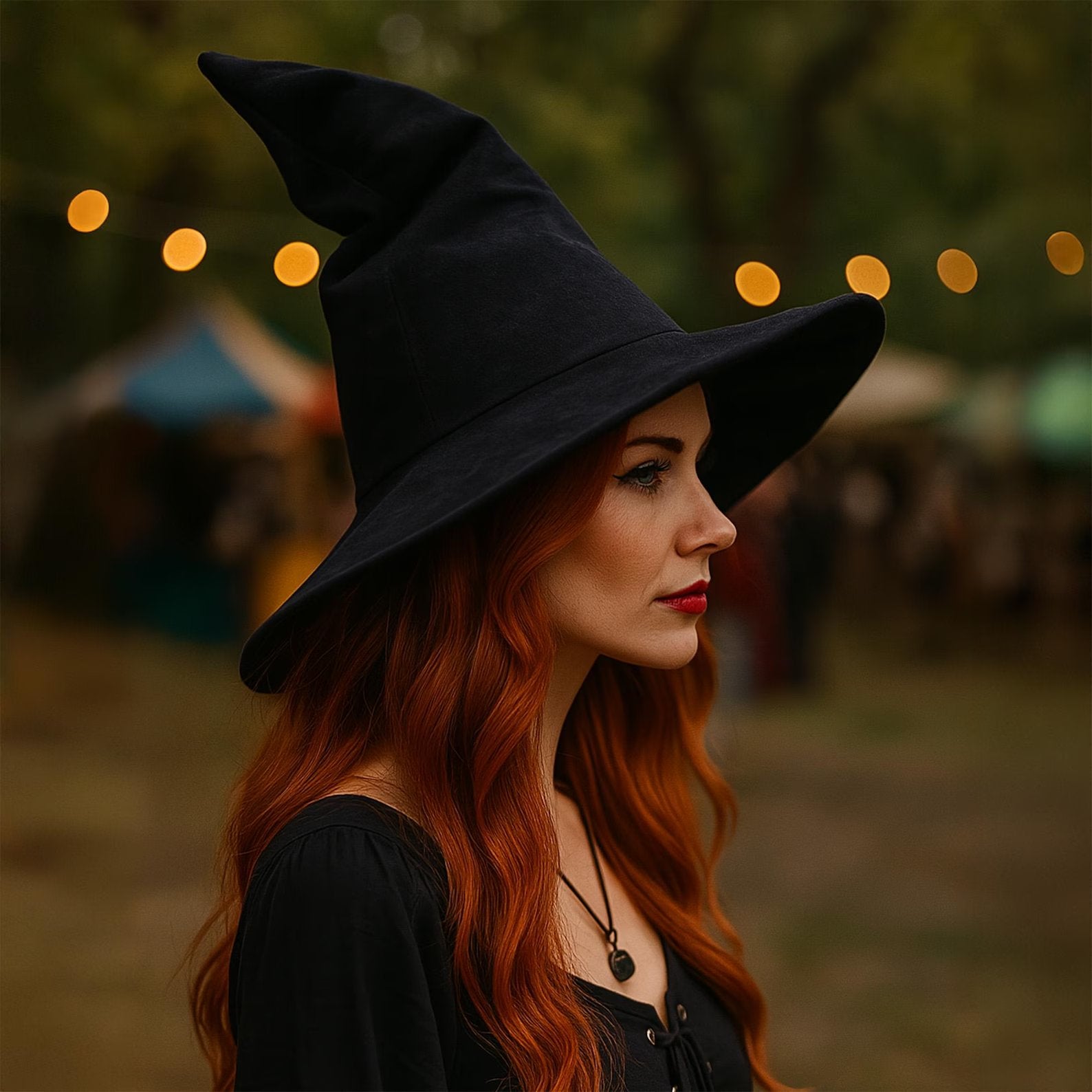 Halloween Elegant Gothic Witch Hat