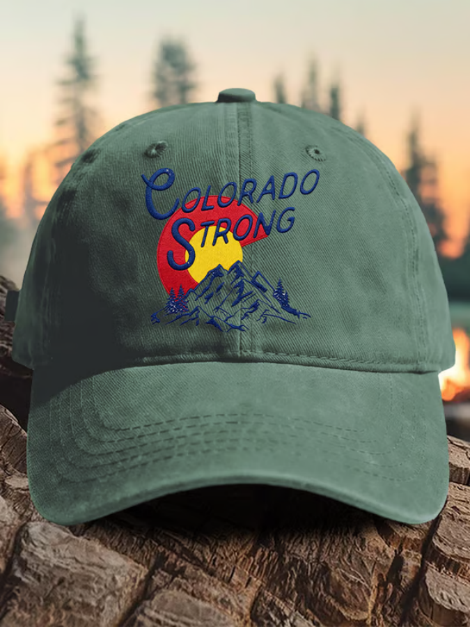 Retro Colorado Strong Colorado Wildfires Praying For The Firefighters Print Baseball Cap